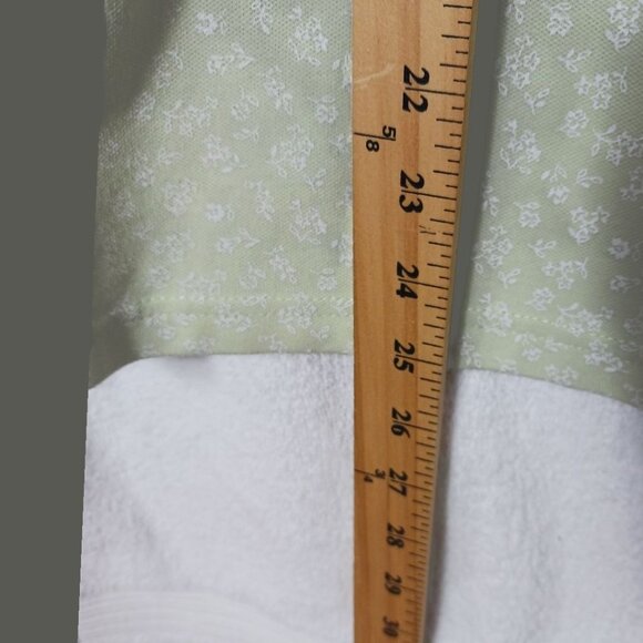 Basic Editions Womens Light Green Floral Polo Shirt Size Large - Picture 5 of 11